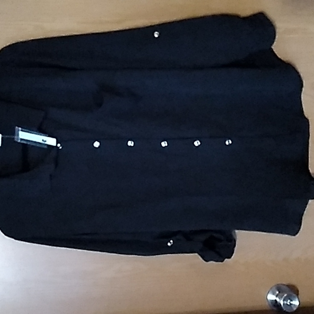 Black button up plus size 2x shirt